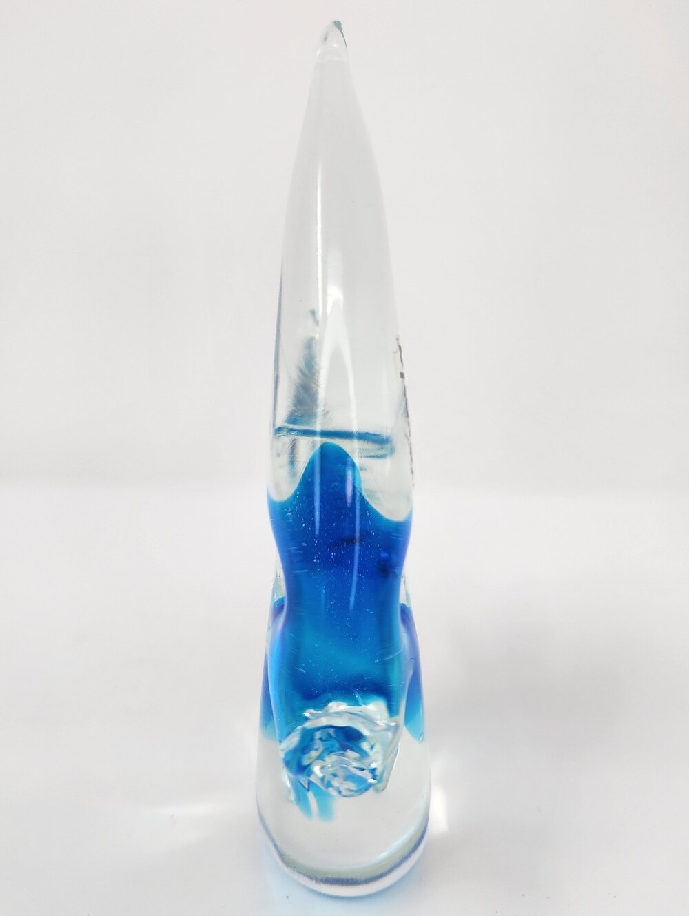 Formia Vetri Di Murano Blue and Clear Glass Fish Art Sculpture - Picture 6 of 8